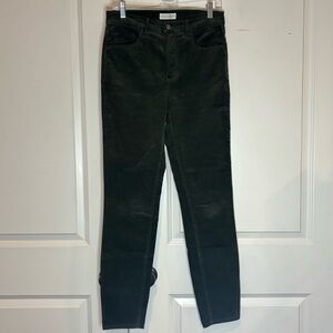 LOFT Skinny Corduroy Pants Dark Pine Green 27/4